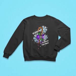 Shadows Slashing Through The Snow Christmas Sweatshirt