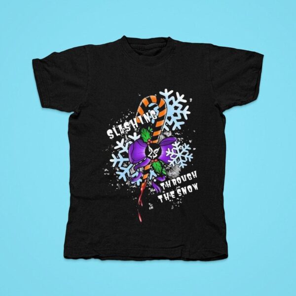 Shadows Slashing Through The Snow Christmas Tshirt