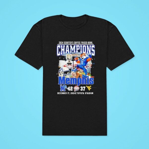 Scooter Coffee Frisco Bowl Champions Memphis Tigers Tshirt