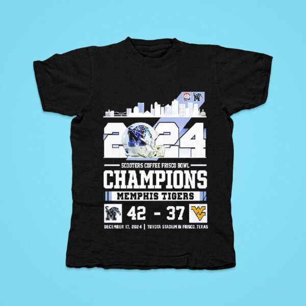 Scooters Coffee Frisco Bowl Champions Memphis Tigers Tshirt