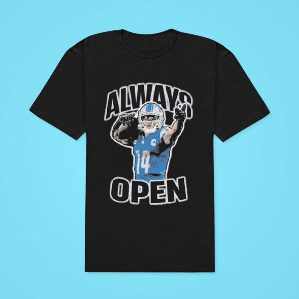 Amon Ra St Brown Always Open Detroit Lions Tshirt