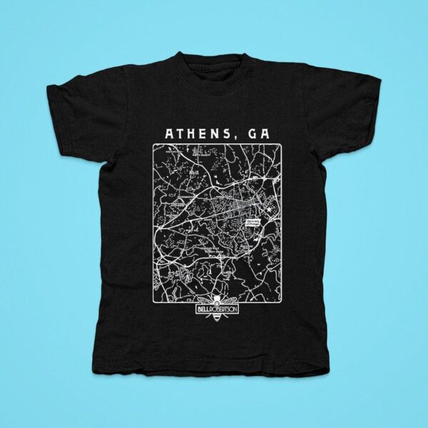 Athens Ga Map Bella Robertson Tshirt