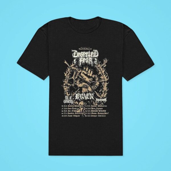 Deserted Fear Veins Of Fire Tour Tshirt