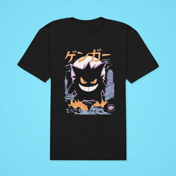 Gengar Dark Ghost Kaiju Pokemon Japanese Anime Tshirt