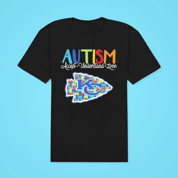 Kansas City Chiefs Autism Accept Understand Love Tshirt