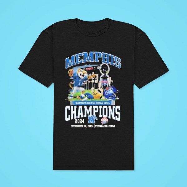 Memphis Tigers Scooter Coffee Frisco Bowl Champions Tshirt