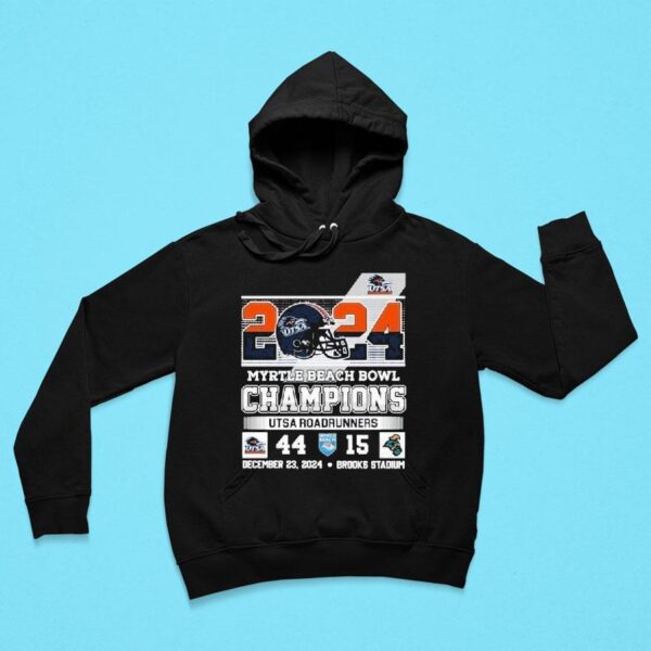 Myrtle Beach Bowl Champions Utsa Roadrunners Brooks Stadium Hoodie