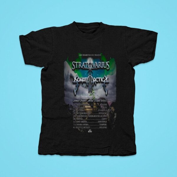 Nordic Power Metal Titans Tour Stratovarius Tshirt