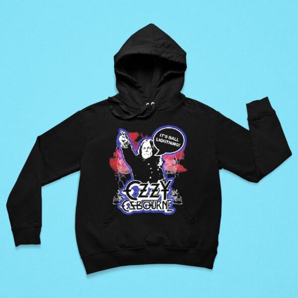 Ozzy Osbourne It S Ball Lightning Ball Hoodie