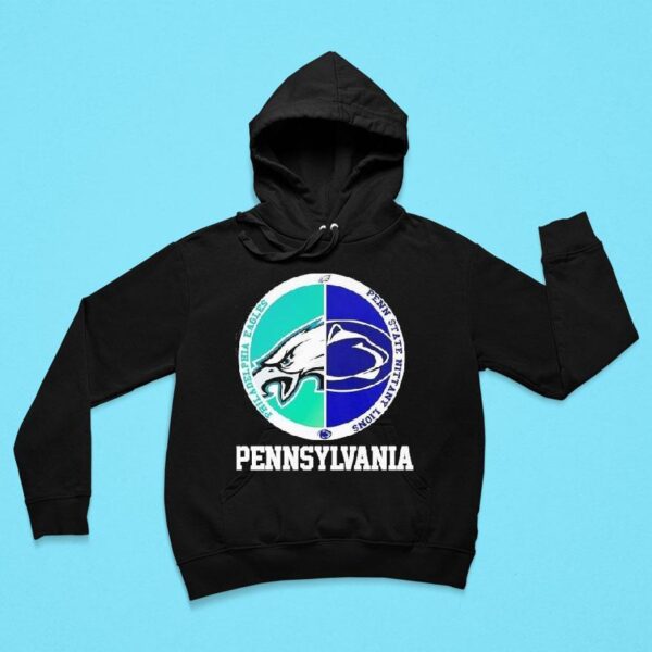 Pennsylvania Philadelphia Eagles Vs Penn State Nittany Lions Logo Hoodie