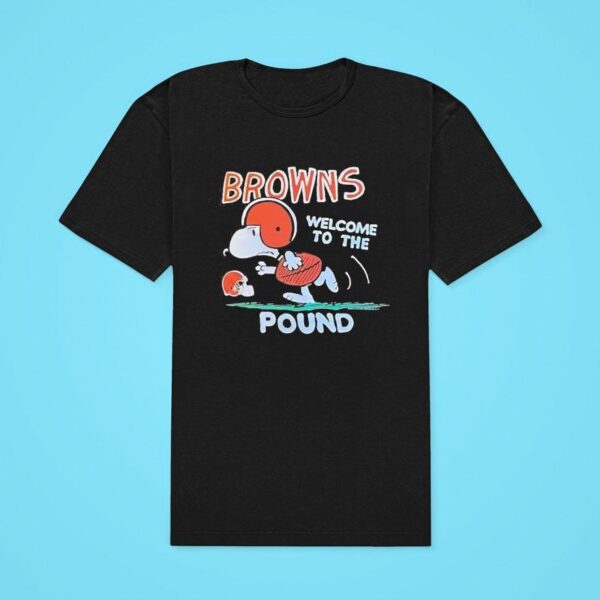 Snoopy Cleveland Browns Football Welcome To The Pound Classic Tshirt