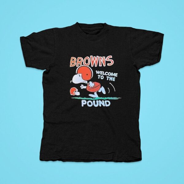 Snoopy Cleveland Browns Football Welcome To The Pound Tshirt