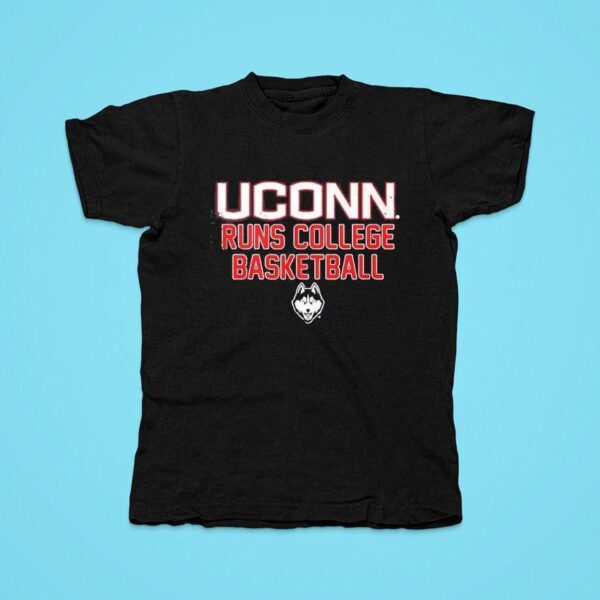 Uconn Huskies Run College Basketball Tshirt