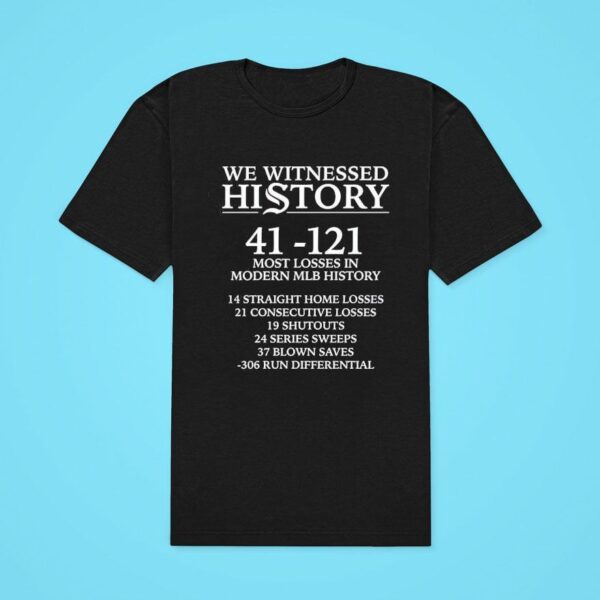 We Witnessed History Celebrating The Chicago White Sox Classic Tshirt