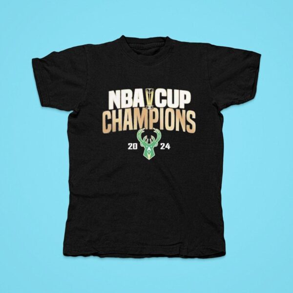 Nba Cup Champions Milwaukee Bucks Logo Tshirt