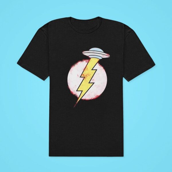 A Flying Saucer And The Flash Logo Classic Tshirt