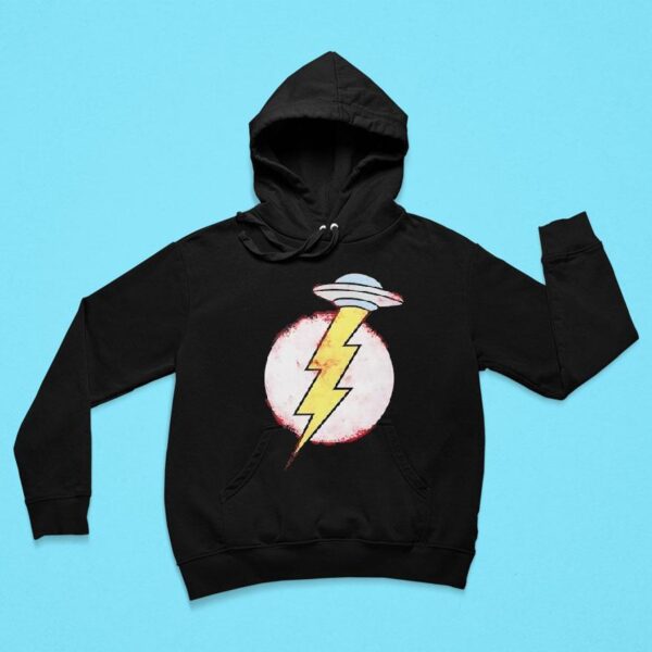 A Flying Saucer And The Flash Logo Hoodie