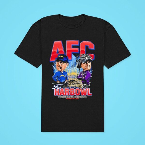 Afc The Harbowl Jim Los Angeles Chargers And John Baltimore Ravens Classic Tshirt