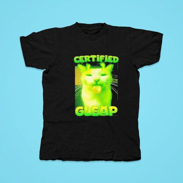 Alien Brainrot Cat Certified Gleap Tshirt