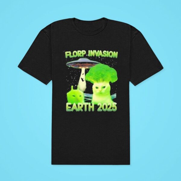 Alien Brainrot Cat Dank Florp Invasion Earth Classic Tshirt