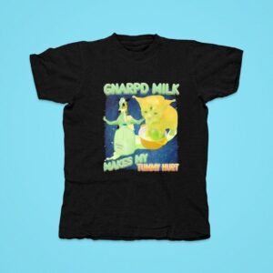 Alien Cat Brainrot Dank Gnarpd Milk Makes My Tummy Hur Tshirt