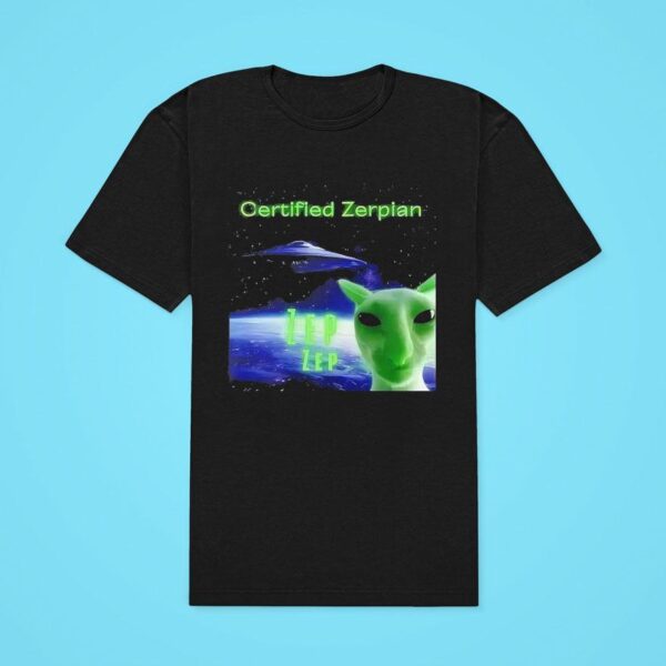 Alien Cat Certified Zerpian Classic Tshirt