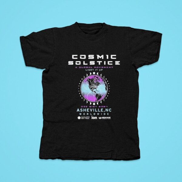 Asheville Cosmic Solstice A Global Movement Light It Up Charity Tshirt