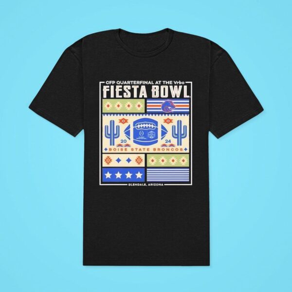 Boise State Broncos Cfp Vrbo Fiesta Bowl Boise State Block Party Classic Tshirt