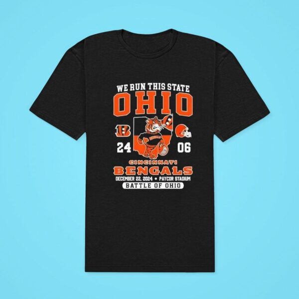 Cincinnati Bengals We Run This State Ohio Battle Of Ohio Classic Tshirt