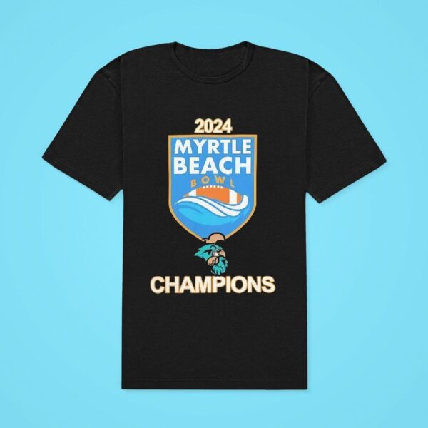 Coastal Carolina Chanticleers Myrtle Beach Bowl Bound Champions Logo Classic Tshirt