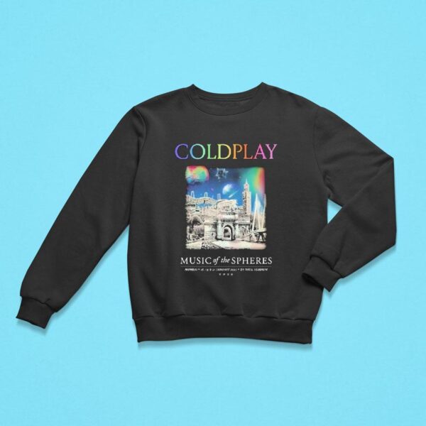 Coldplay Mumbai January Music Of The Spheres Tour Sweatshirt