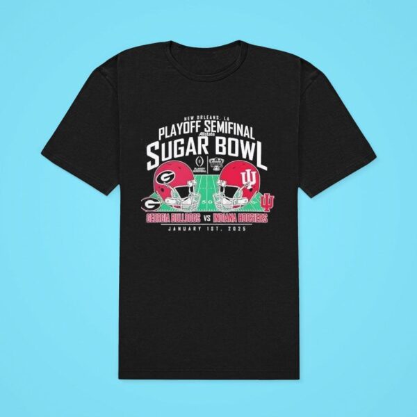 College Football Playoff Sugar Bowl Georgia Bulldogs Vs Indiana Hoosiers Matchup Classic Tshirt