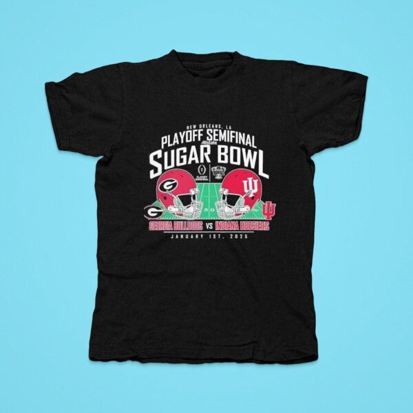 College Football Playoff Sugar Bowl Georgia Bulldogs Vs Indiana Hoosiers Matchup Tshirt