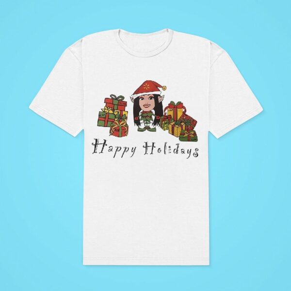 Elf Girl Happy Holiday Christmas Gif Classic Tshirt