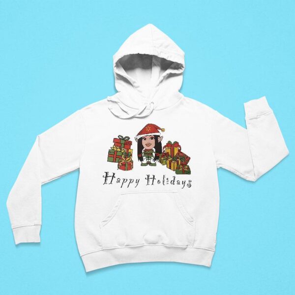 Elf Girl Happy Holiday Christmas Gif Hoodie