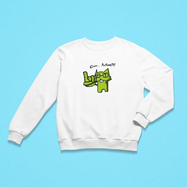 Erm Actually Nerd Pixel Ca Sweatshirt