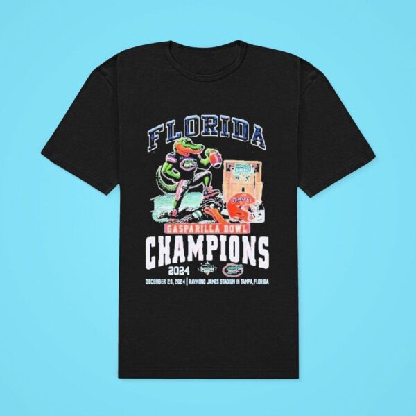 Florida Gators Gasparilla Bowl Champions Go Gators Dec Raymond James Stadium In Tampa Florida Classic Tshirt