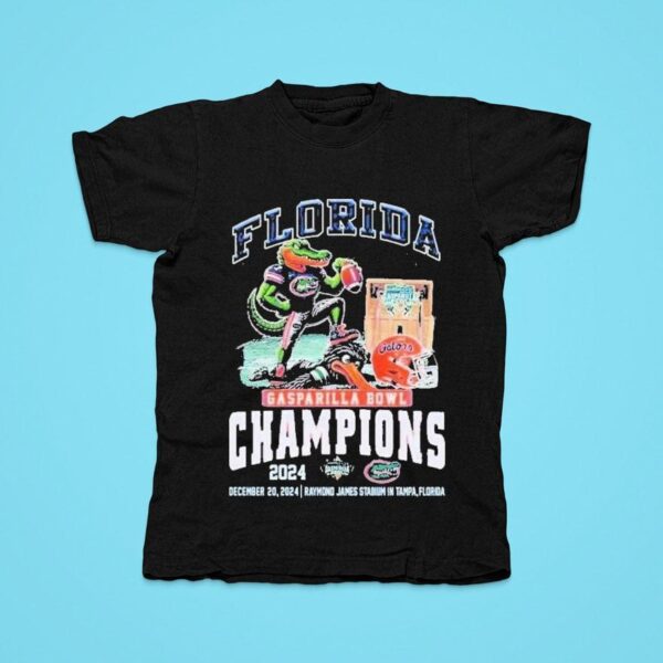 Florida Gators Gasparilla Bowl Champions Go Gators Dec Raymond James Stadium In Tampa Florida Tshirt