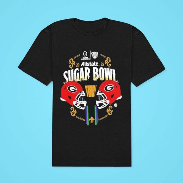 Georgia Bulldogs Ncaa Bowl Games Allstate Sugar Bowl Helme Classic Tshirt