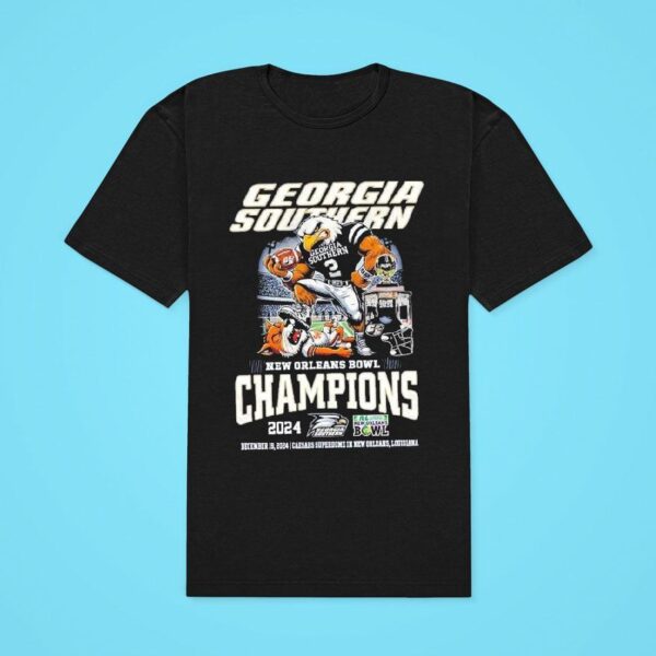 Georgia Southern Football New Orleans Bowl Champions Caesars Superdome In New Orleans Louisiana Masco Classic Tshirt