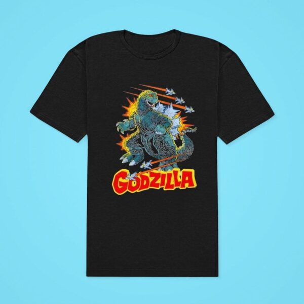 Godzilla Fights Cartoon Classic Tshirt