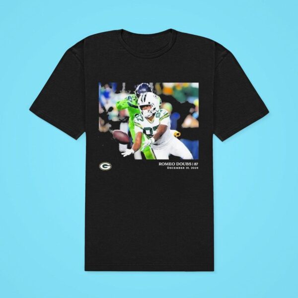 Green Bay Packers Romeo Doubs Nfl Flash Features Week Classic Tshirt