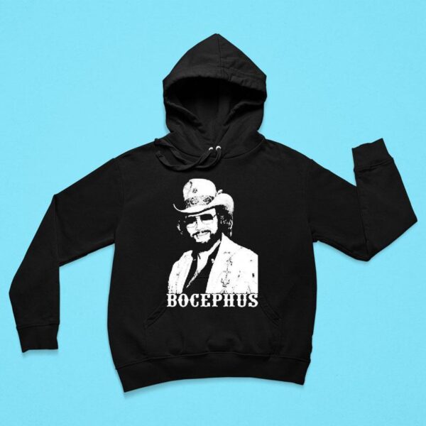 Hank Williams Jr Bocephus Photo Black White Hoodie