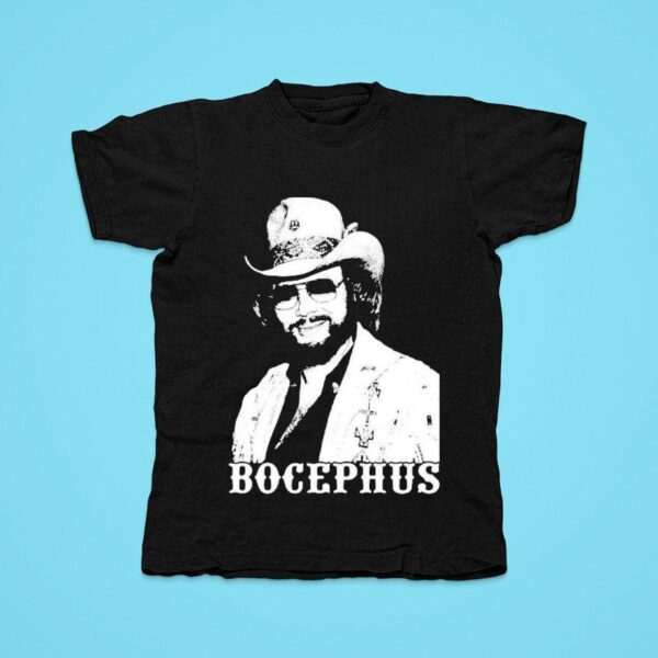 Hank Williams Jr Bocephus Photo Black White Tshirt