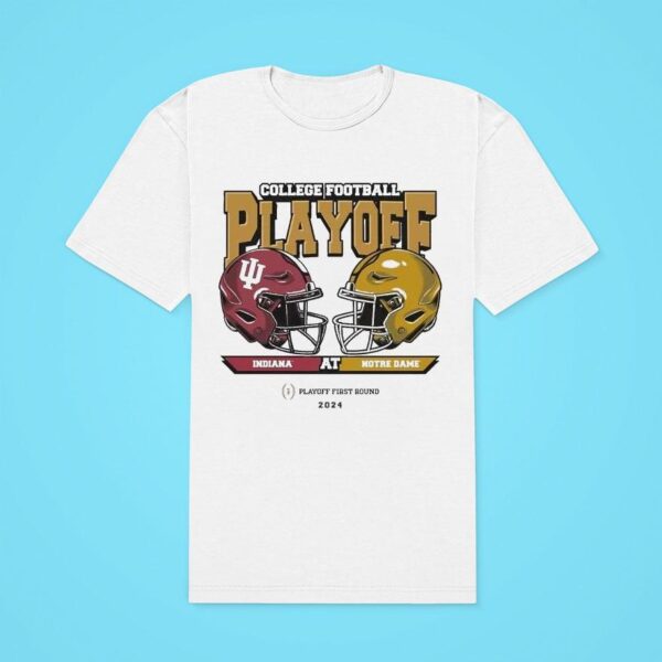 Indiana Hoosiers At Notre Dame Fighting Irish First Round Head To Head College Football Playoff Helme Classic Tshirt