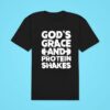 Iron Panda God S Grace And Protein Shake Washed Gym Classic Tshirt