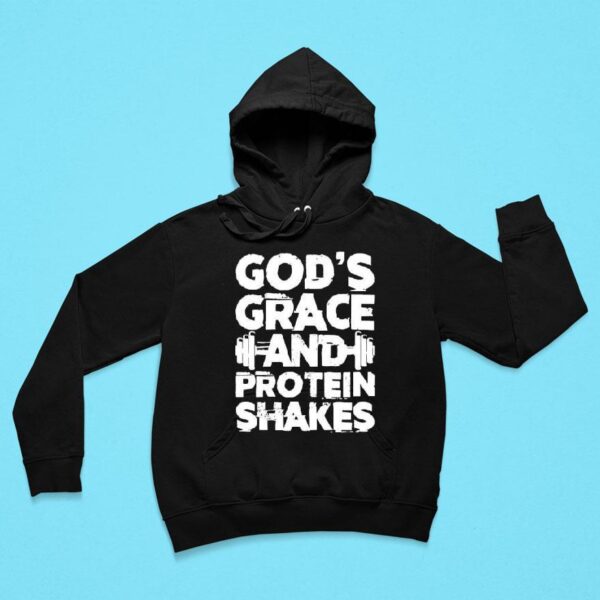 Iron Panda God S Grace And Protein Shake Washed Gym Hoodie