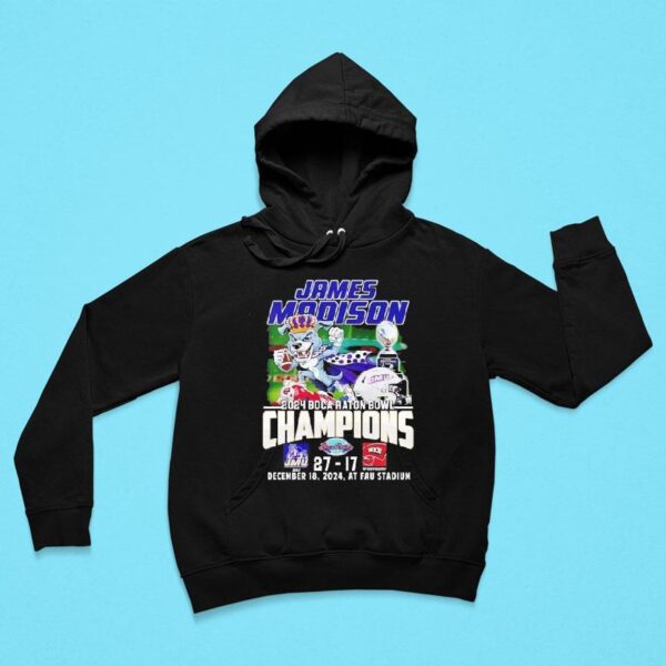 James Madison Dukes Boca Raton Bowl Champions Hoodie