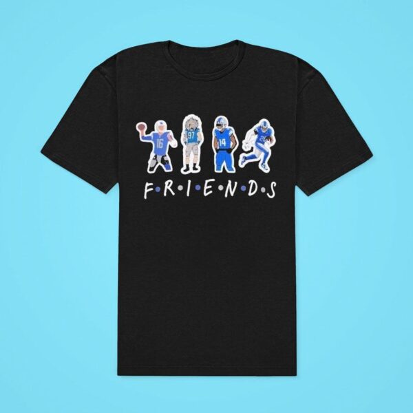 Jared Goff Aiden Hutchinson Amon Ra St Brown Jahmyr Gibbs Friends Classic Tshirt