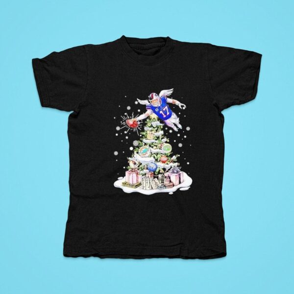 Josh Allen Buffalo Bills Football Afc Christmas Tree Tshirt